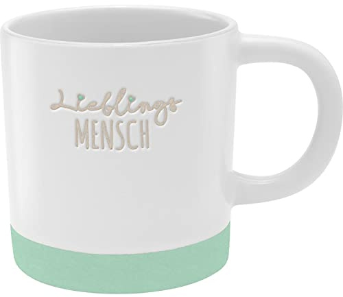 GRUSS & CO Tasse mit Gravur Mensch | Steinzeug, 40 cl, mehrfarbig | Geschenk Freunde, Geburtstag | 48429
