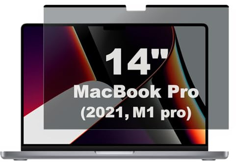 elfofle Magnetischer Blickschutzfilter für MacBook Pro 14 Zoll, Blickschutzfolie kompatibel mit sichtschutz Anti-Blue Light Privacy ,Film Abnehmbar Blaulicht Privacy Screen für Mac Pro 14 Zoll(2021)