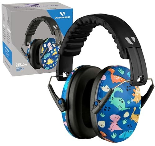 Vanderfields Cuffie Antirumore Bambini 26dB SNR Certificate – Cuffie Insonorizzanti e Protettive Antirumore per Bambini 3–16 Anni – Riduzione Rumore per Scuola, Viaggi, Concerti, Studio