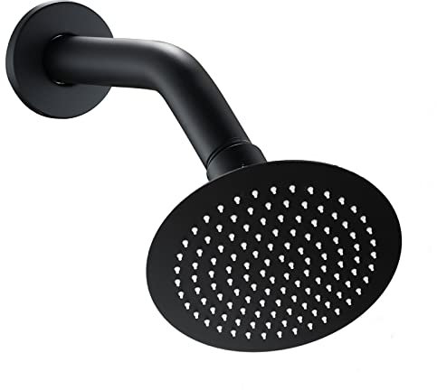 shower head Regnduschhuvud, svart stort regnduschhuvud, 304 takmonterad regndusch i rostfritt stål, 8 tum () shower