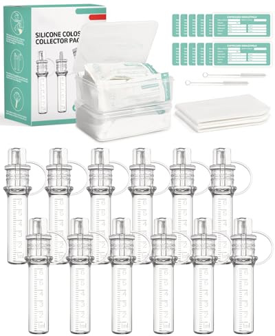 derimkcoa 6 ml/12 st återanvändbar kolostrumbehållare bärbar råmjölk kan mata barnet, Multi-Use Collector BPA Free