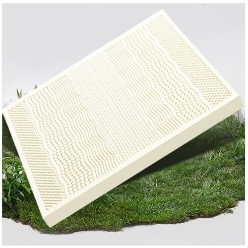 Latex-Matratze,100% Naturlatex-Matratzen, Atmungsaktiv, Bequem Und Langlebig, Matratze, Latex, Queen, Naturkautschuk, Verdickt, Zuhause, Schlafzimmer, Kissen,FUIIX54X75X4in