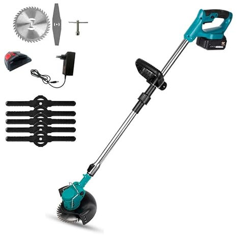 DISCORAMA® DECESPUGLIATORE ELETTRICO A BATTERIA 68V TAGLIAERBA TAGLIABORDI CON ACCESSORI