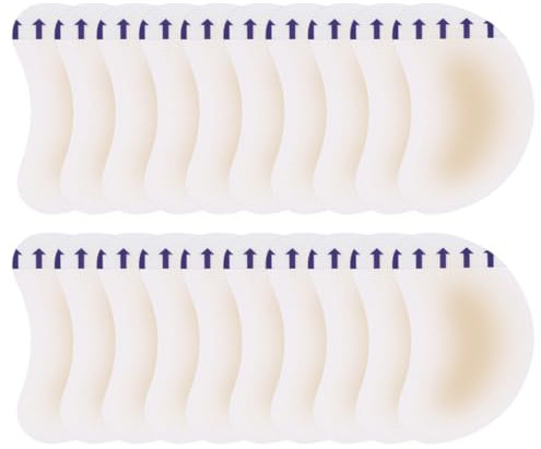20 Pièces de Pansements pour Ampoules aux Pieds, Pansements Hydrocolloïde Gel Bandages, Pansements Hydrocolloïdes Invisibles en Gel Hydrocolloïde, pour Protection de la Peau