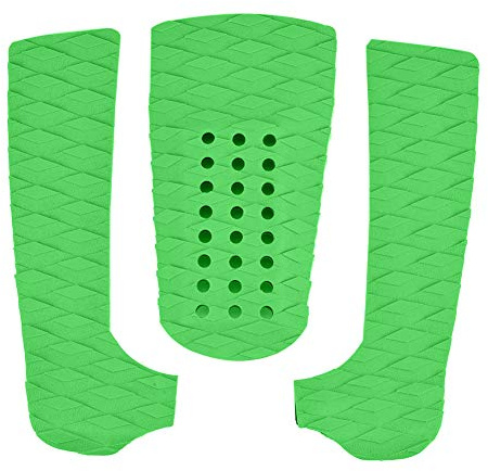 1 Set Surfboard Deck Traction Pads, Eva Surfboard Anti -Skid Pad Adhäsive Professional Tail Pad wendet alle Boards Surfboards Shortboards Longboards Skimboards an (Grün)