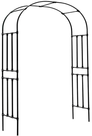 Genérico Arco de jardín de Metal Resistente de 2,3 x 2,7 m. Soporte para Plantas trepadoras, Rosales y Arco Decorativo Duradero para Flores, arbustos y árboles.