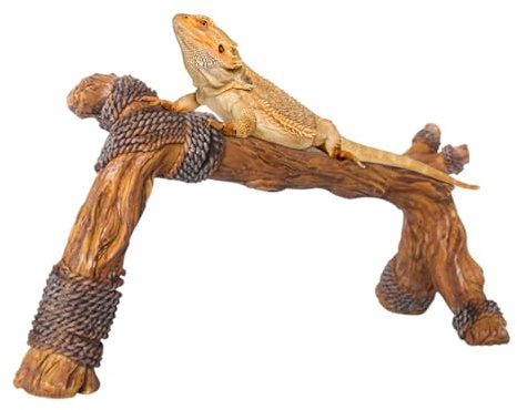 Tiajingzi Decorazione per Rami di Rettile, Ornamento per Tronco d'albero, Decorazione per Ramo di rettili, Decorazione per Habitat Lucertola, Serpente, Ramo rampicante, Accessori per Drago Barbuto