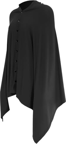 Gatuida Écharpe D'allaitement en Coton Respirante Noire Protection Complète pour Femme Allaitante, pour Activités en Extérieur et Shopping