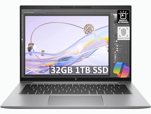 HP ZBook Firefly G10 Mobile Workstation (14 FHD+, Intel 14-Core i7-1370P, 32GB DDR5 RAM, 1TB SSD) Laptop for Engineer, Designer, Backlit, Fingerprint, 5MP IR Webcam, 2x Thunderbolt 4, Win 11 Pro