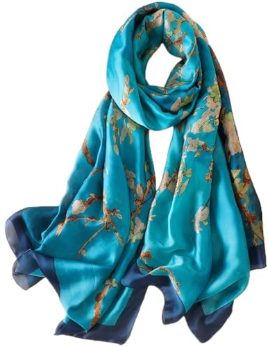 MUNSKT Foulard Donna Seta, Sciarpa Donna, Leggere e Traspiranti, Elegante Accessorio di Moda da Indossare Tutti I Giorni e da Regalare