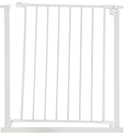 Relaxdays Treppenschutzgitter, 75–80 cm, ohne Bohren, Baby & Kleinkind, Treppe & Tür, Türschutzgitter zum Klemmen, weiß