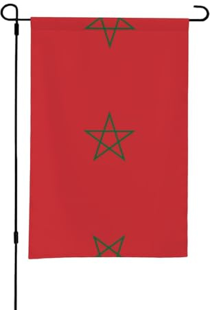 Flagge von Marokko, bedruckte Gartenflaggen, doppelseitige Hofflaggen für Außen-/Innenbereich, Heim- und Party-Dekoration, 30,5 x 45,7 cm