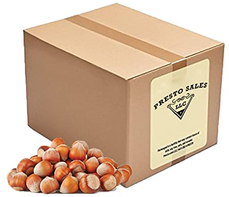 Presto Sales Filberts Hazelnuts Fresh off the tree Raw In Shell, Oregon, USA, fun to crack - 160 oz. (10 lbs.) Convenient Bag in a Box