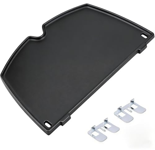 GFTIME 38,9 x 27,5 CM 6559 Fonte Plaque pour Weber Q200 Q220 Q2000 Q2200 Modèles de Gril de la série, Fonte Plancha de Cuisson Gril à Gaz pièces de Rechange