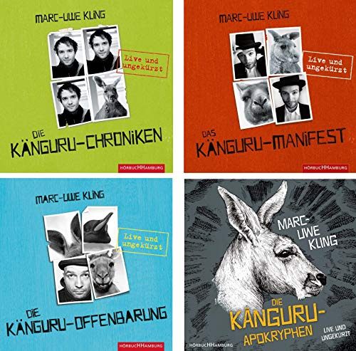 Marc-Uwe Kling - 4 Känguru Hörbücher im Set -Chroniken/Manifest/Offenbarung/Apokryphen im Set - Deutsche Originalware [18 CDs]