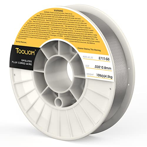 TOOLIOM E71T-GS .030 Diameter 10-Pound Spool Flux Core Self-shielded MIG Welding Wire for Carbon Steel
