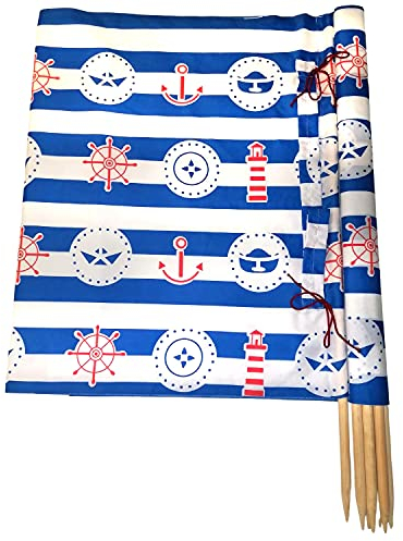 Aves-24 Windschutz 5m für Strand Garten See Meer SICHTSCHUTZ Wind Zaun Schutz Blickschutz Camping (1. Naval)