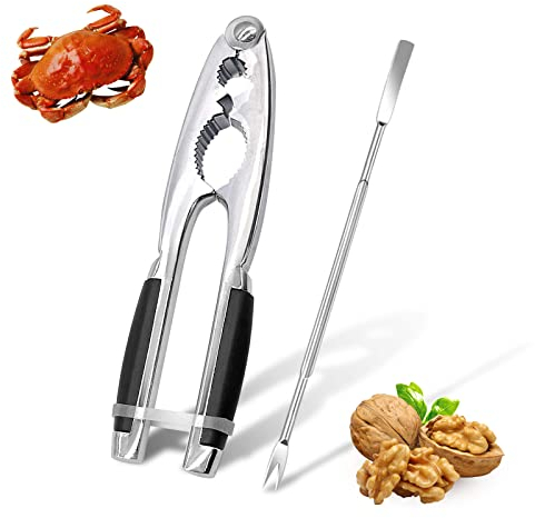 Zueyen Nussknacker mit Anti Rutsch Griff, Nussknacker Walnussknacker, Heavy Duty Shell Cracker Tools für Walnuss, Haselnuss, Pekannuss, Meeresfrüchte