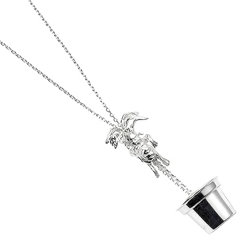 Harry Potter Alraune mit Topf Frauen Halskette silberfarben 925er Sterling Silber Fan-Merch, Filme