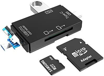 Lettore Schede SD Lettore Micro SD accessori pc,6in1 scheda USB TF/SD/Micro USB-C Adattatore OTG lettore sd card Schede Portatile per Computer/Android Smartphone/Tablet con OTG Funzione