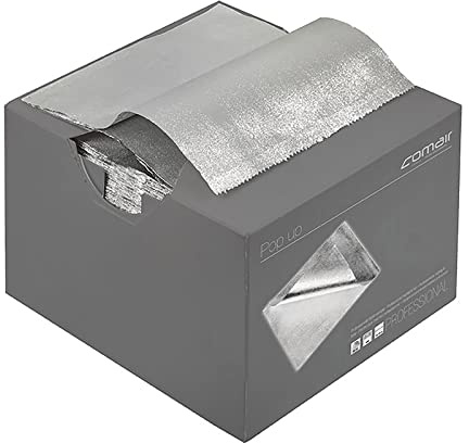 Comair Alu-Strähnen-Folie Pop up 15 my 12,7 x 27,3 cm silber 500 Blatt