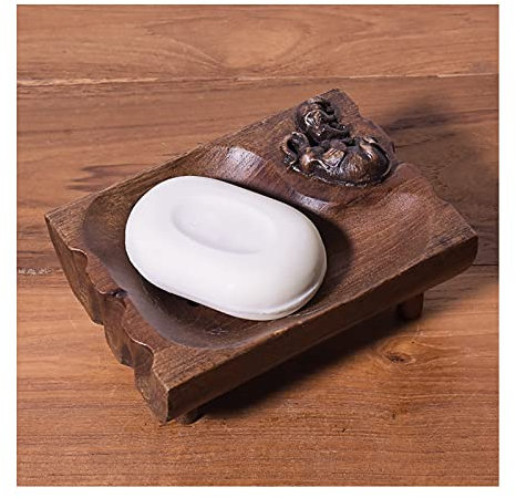 Seifenschale Original ökologische Seifenkiste aus Holz, Neue chinesische Haushalts-Seifenablage, kreativer Mode-Seifenhalter, Seifenkiste ohne Wasseransammlung Seifendose