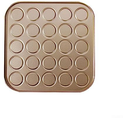 Baking , DIY Chocolate Pastry Cookie Macaron Oven Baking with Circle Indents Sheet Mat Suitable for Bakeware Cookies- 25 Holes