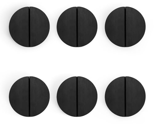 Evionlin Black 2-1/2 inch Drawer Pulls, 12 pcs (6 Pairs) Half Round Half Moon Cabinet Pull Handles Semicircle Knobs with Screws for Kitchen Cupboard Bedroom Furniture Door