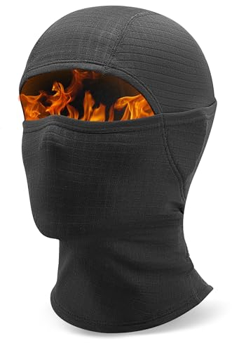 Qunature Sturmhaube Winter Skimaske Balaclava Ski Motorrad Gesichtsmaske Damen/Herren Warme Winddichte Atmungsaktive Sturmmaske für Outdoor Sports Skifahren, Snowboarden, Radfahren Schwarz M