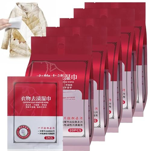 Toallitas Húmedas Para Quitar Manchas De Ropa, Toallitas De Limpieza Envueltas Individualmente, Toallitas Quitamanchas Para Ropa, Toallitas Para Manchas De Ropa (100 piezas)