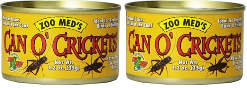 Zoo Med Food Can O'Crickets - Grilli per camaleonti e rettili divoratori di insetti, 35 G (Confezione da 2)