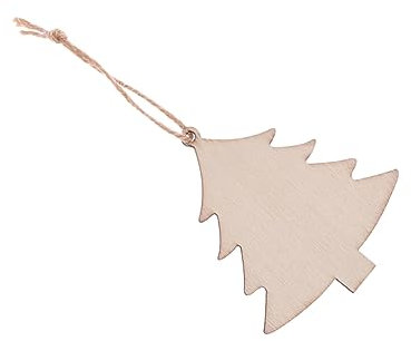 GOOHOCHY 30stücke Weihnachtliche Holzanhänger zum Bemalen Christbaumschmuck zum Aufhängen für Veranda und Wand Unbemalt