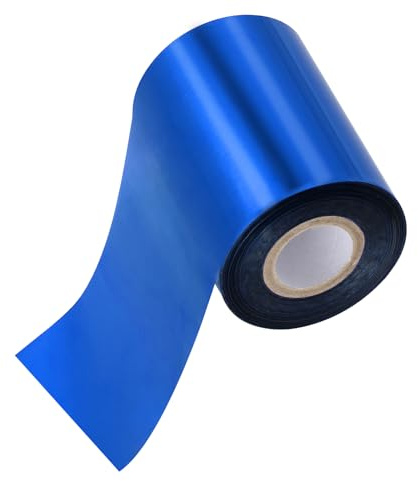 PATIKIL Heißprägefolienpapier 3,2x400Ft für Leder DIY Logo Dekor Blau. | Heißtransfer-Heißprägepapierfolienrolle, Handwerk Paket Scrapbook