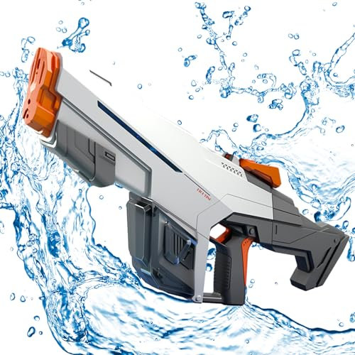 Elektrische Wasserpistole mit Automatischer Wasseraufnahme, 610CC Kapazität Doppelte Schießmodus Wasserpistolen, Sommer Wasserpistole Spielzeug für Pool Party Strand im Freien