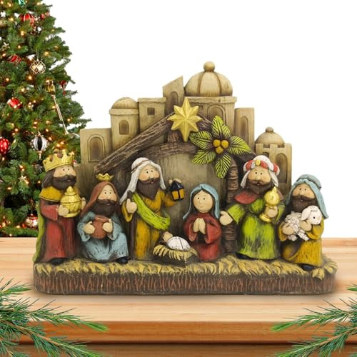 Nativity Sets, Nativity Sets Klassisk utsökt harts julbordsdekoration