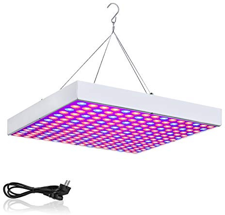 FIVMEN Pflanzenlampe 45W LED Grow Lampe Vollspektrum Pflanzenlicht 225 Rot&Blau LEDs Hänge Pflanzenleuchte Wachstumslampe für Pflanzen Zimmerpflanzen, 310 * 310 * 35mm