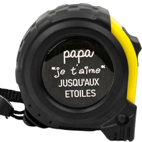 ERNESTINE - Mètre ruban je t'aime papa - cadeau fête des pères et fête des grands pères - cadeau papa accessoire homme - mètre pliant personnalisable famille - cadeau homme anniversaire Noël naissance