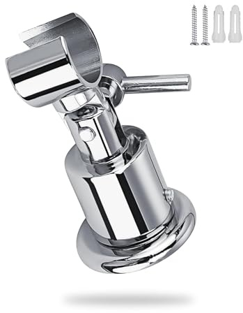 HASLED Support Réglable pour Pommeau de Douche Mural - Métal Zinc avec Vis Incluses - Ne nécessite pas de support, très confortable, le choix idéal pour une salle de bain familiale.