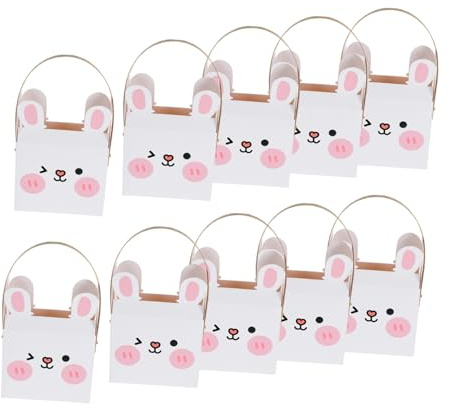 HOLIDYOYO 10stücke Süße Tier-geschenkboxen Cartoon-leckerli-tüten Mit Bauernhoftieren Tragbare Kartonboxen Mit Griff Für Babyparty Geburtstagsparty