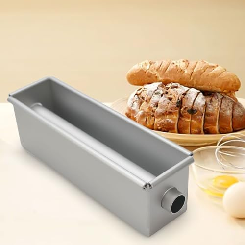 Moule à pain carré en alliage d'aluminium avec tube central, convient pour la cuisson du pain, des gâteaux, des pudings et des pains de viande sans pour un démoulage facile (B)