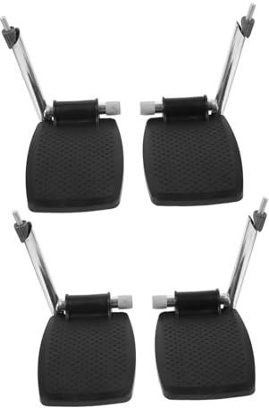 Milisten 2paar Fussstütze Für Rollstühle Ersatz-fußplatten Aus Kunststoff Und Metall Schwenkbar Und Passend Für Transportstühle Und Elektrische Rollstühle