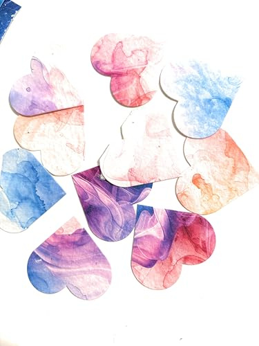 30 mixed coloured Plantable Seed Hearts. Wildflower Seeded Paper Shapes. Mixed colour, Eco Friendly Gift. DIY Wedding Favours. Card Making. Funeral Memorial. Craft Activity. Thank You Gifts