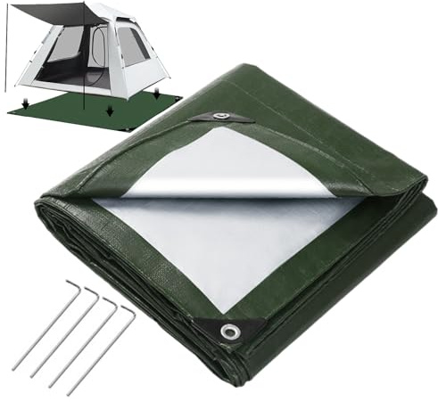 Tappetino isolante per tenda – telo termico impermeabile, tappetino rinforzato pieghevole, leggero e portatile, per avventure all'aperto per escursioni, picnic, backpacking, campeggio in famiglia