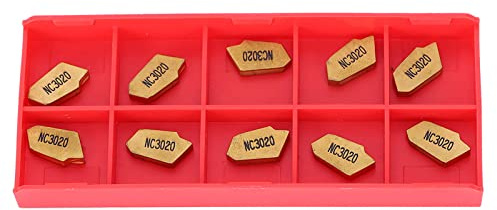 Juego de Cuchillas de Torneado CNC Duraderas para Procesamiento de Acero de Precisión 10 Piezas de Insertos de Acero de Alta Velocidad para Mecanizado Mecánico