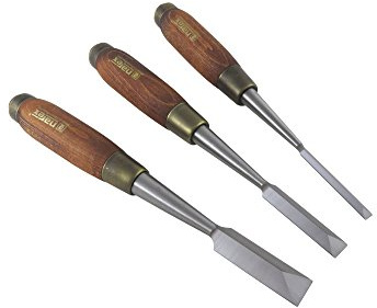 Narex 852100 - Juego de 3 cinceles de cola de milano estilo japonés de 1/4 pulgadas, 1/2 pulgadas, 3/4 pulgadas
