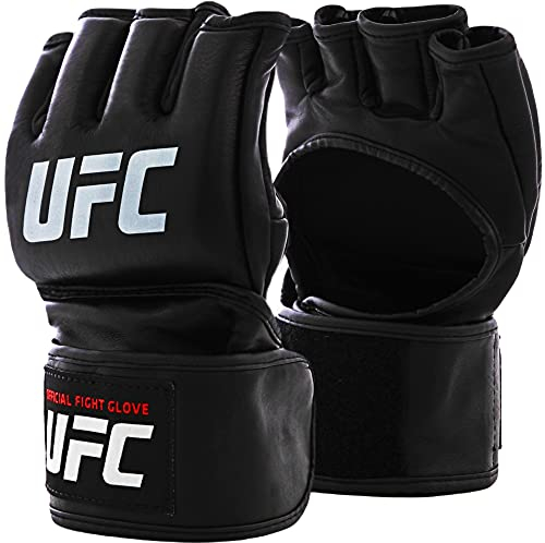 UFC Official PRO Competition Fight Gloves - Men's MMA Gloves, Black, Large