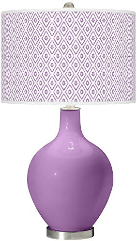 Color + Plus OVO 28 1/2 High Diamonds Shade African Violet Table Lamp
