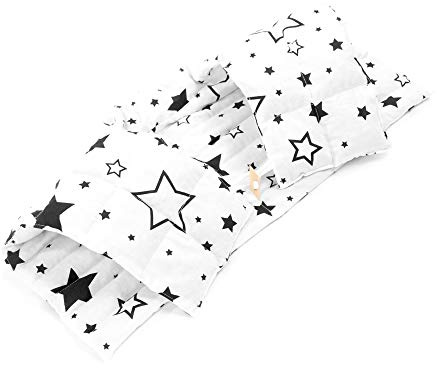 Amilian - Cuscino termico per la cervicale con schienale e collo alto con noccioli di ciliegia, colore nero