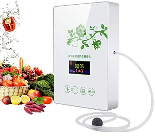 KOUQI El Ozono Generador Portátil 600Mg / H Multipropósito Ozonizador Esterilizador De La Máquina, El Temporizador Del Aire Desinfección Para Agua Purifica El Aire Del Cepillo De Dientes De Alimentos