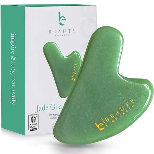 Sponsored Ad - Gua Sha Tool - Jade Stone Guasha Scraping Massage Tool, Facial Massage for Lymphatic Drainage for Face, Eye.
